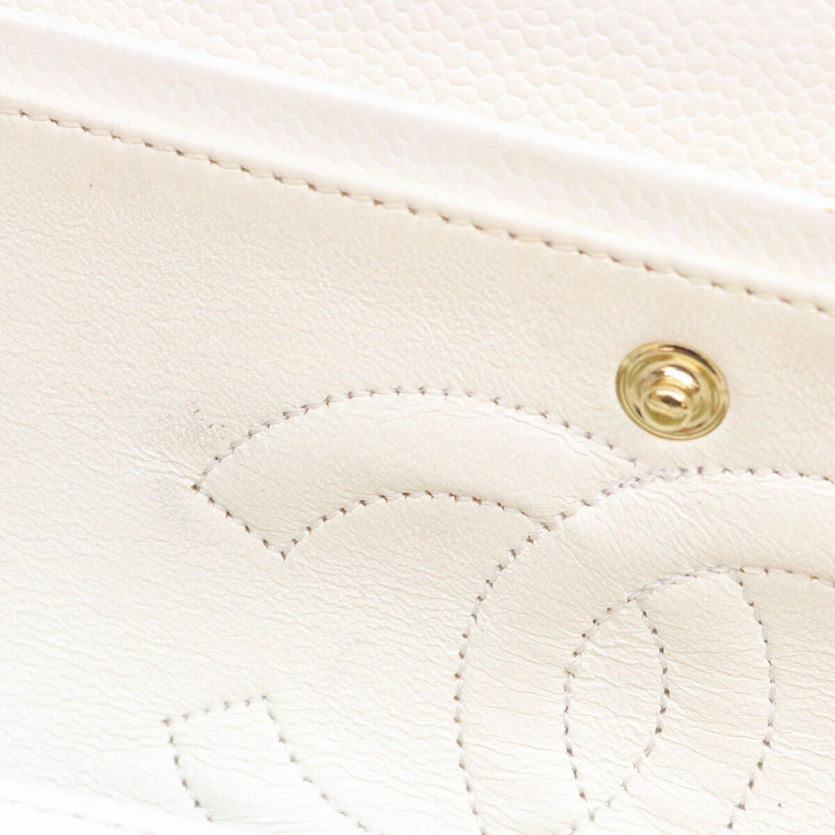 CHANEL シャネル 9番 A01112 白 キャビア G金具 マトラッセ25 クラシックフラップ ショルダーバッグ ショルダーバッグ
