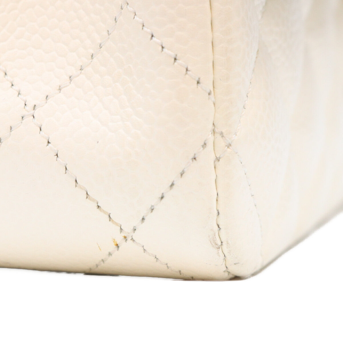 CHANEL シャネル 9番 A01112 白 キャビア G金具 マトラッセ25 クラシックフラップ ショルダーバッグ ショルダーバッグ
