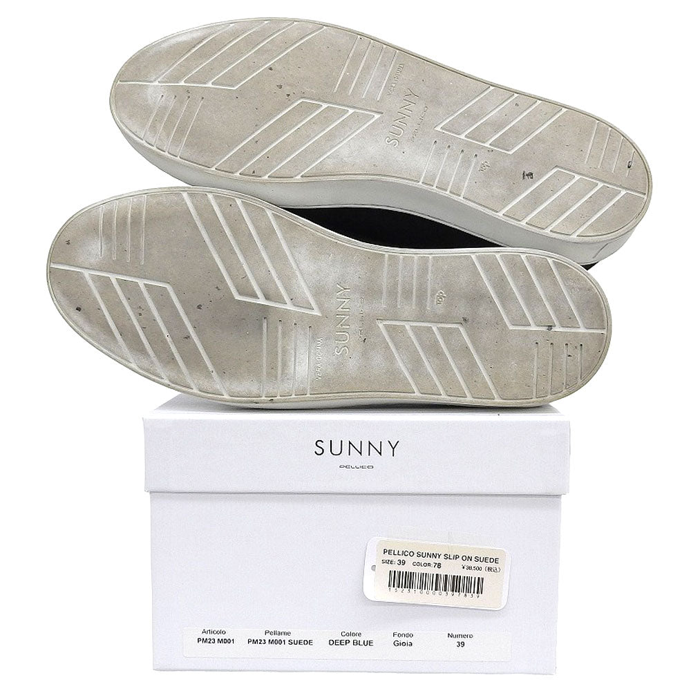 PELLICO SUNNY ペリーコサニー GIOIA スエード レザー スリッポン シューズ メンズ ブラック 39 PM23 M001 シューズ