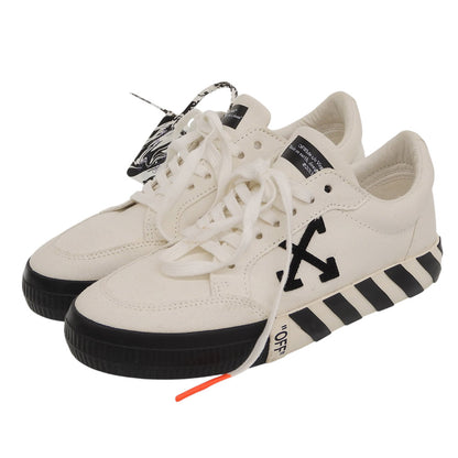 OFF-WHITE オフホワイト バルカナイズド マーブル柄 ジップタイ ローカットスニーカー キャンバス シューズ メンズ ホワイト 40 シューズ