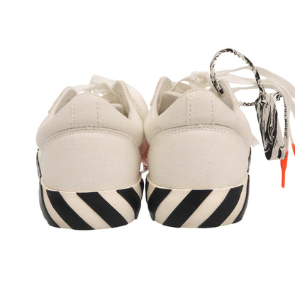 OFF-WHITE オフホワイト バルカナイズド マーブル柄 ジップタイ ローカットスニーカー キャンバス シューズ メンズ ホワイト 40 シューズ