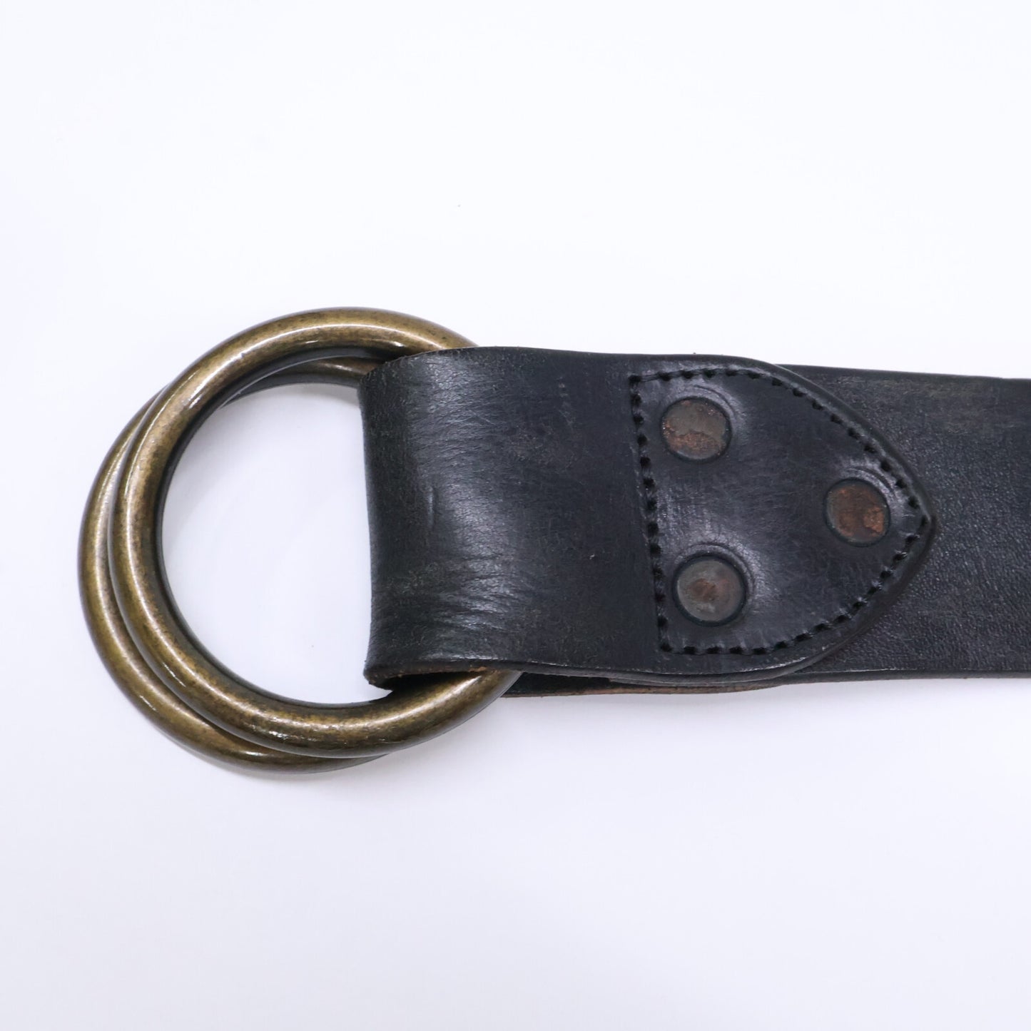 RRL ダブルアールエル ブラスリングバックル レザー ベルト