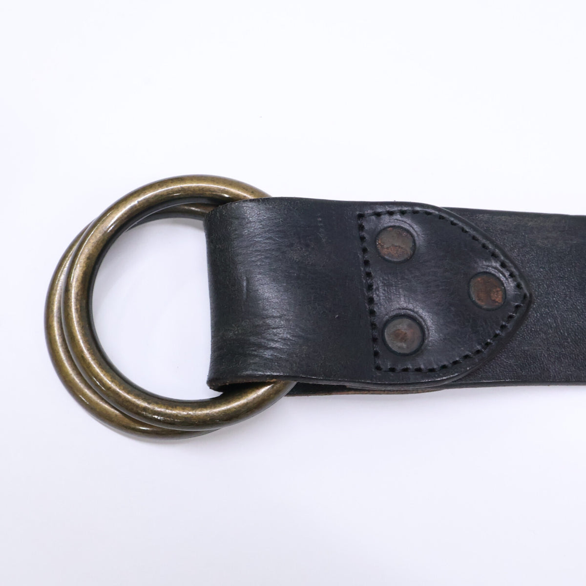 RRL ダブルアールエル ブラスリングバックル レザー ベルト