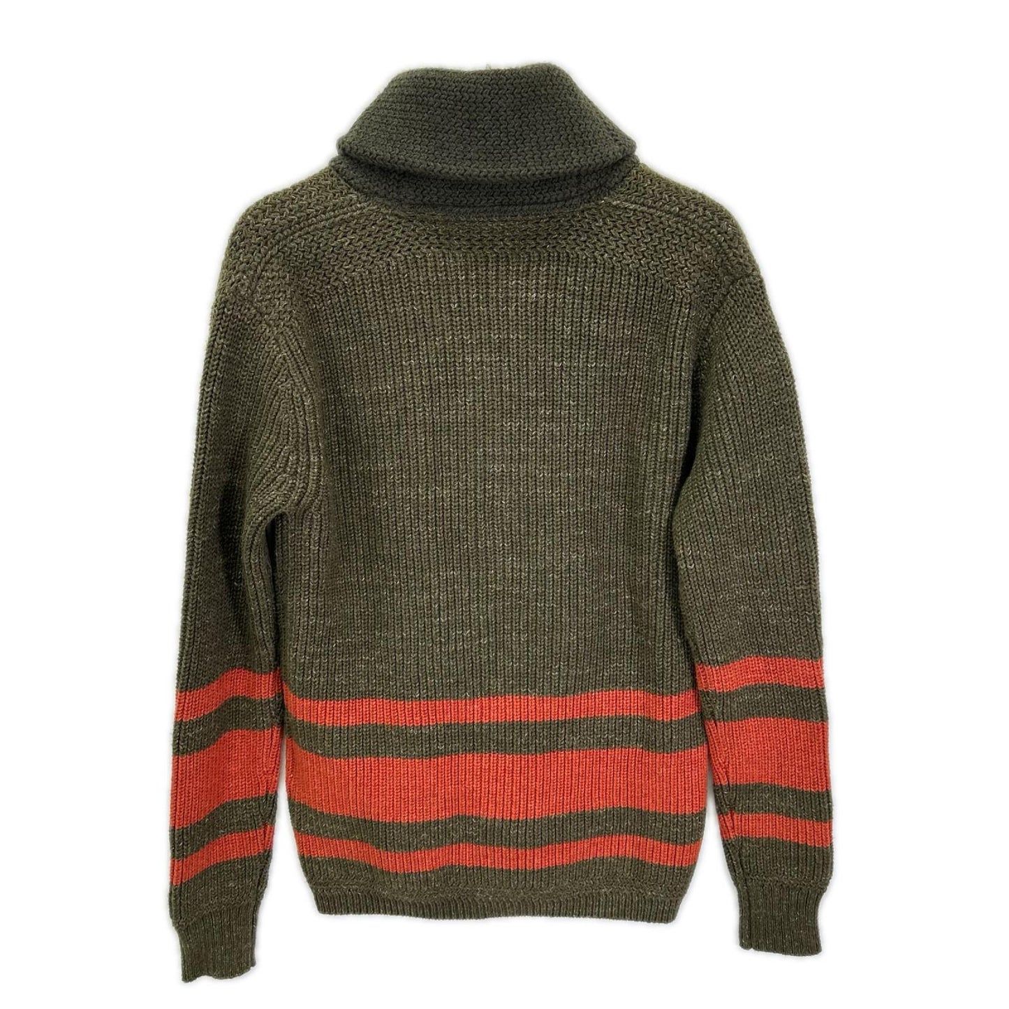 RRL ダブルアールエル カーキ×オレンジ ショールカラー ボタン カーディガン トップス