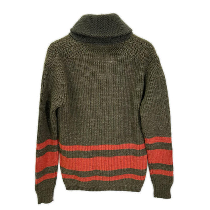 RRL ダブルアールエル カーキ×オレンジ ショールカラー ボタン カーディガン トップス
