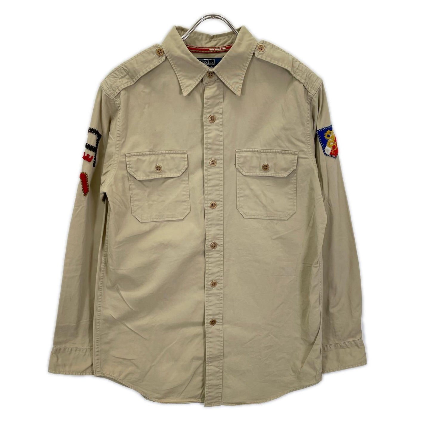 POLObyRalphLauren ポロラルフローレン ベージュ コットン ミリタリースーベニアシャツ トップス