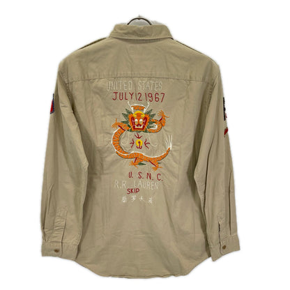 POLObyRalphLauren ポロラルフローレン ベージュ コットン ミリタリースーベニアシャツ トップス