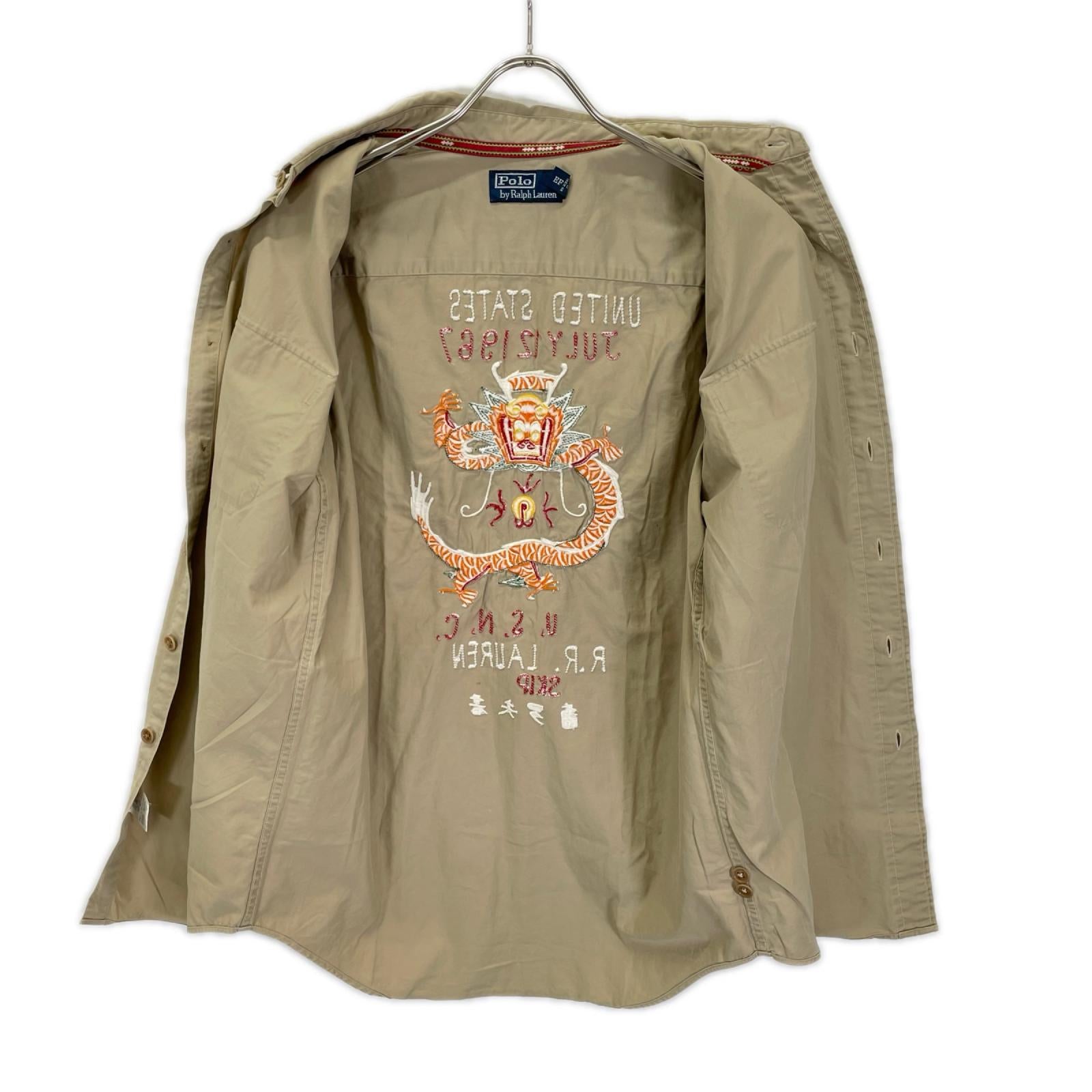 POLObyRalphLauren ポロラルフローレン ベージュ コットン ミリタリースーベニアシャツ トップス
