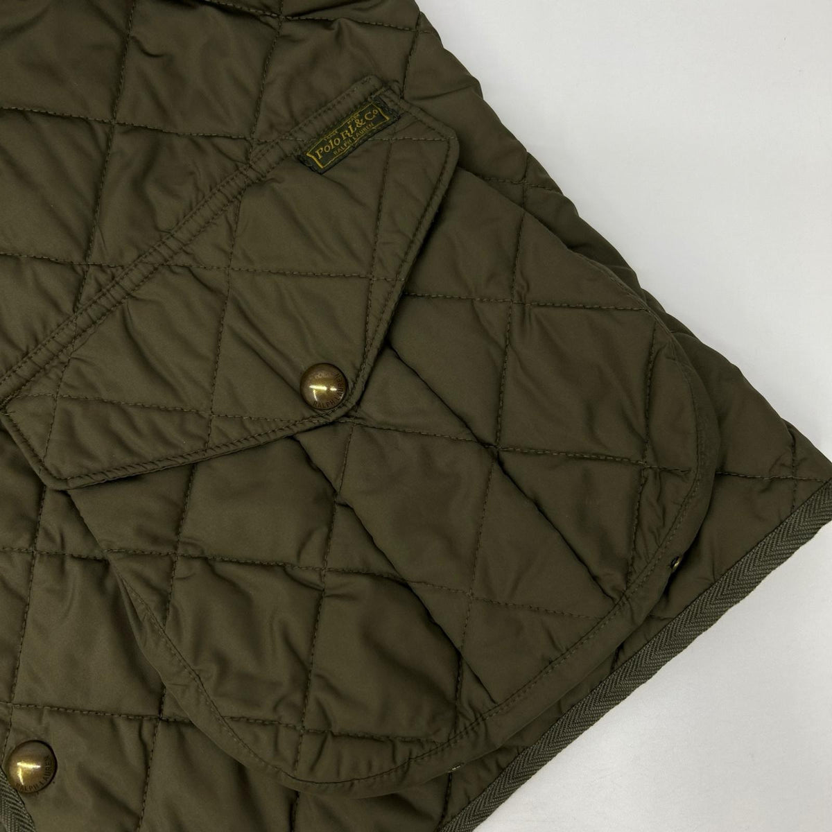 POLObyRalphLauren ポロラルフローレン カーキ スナップボタン チンストラップ キルティングジャケット ジャケット