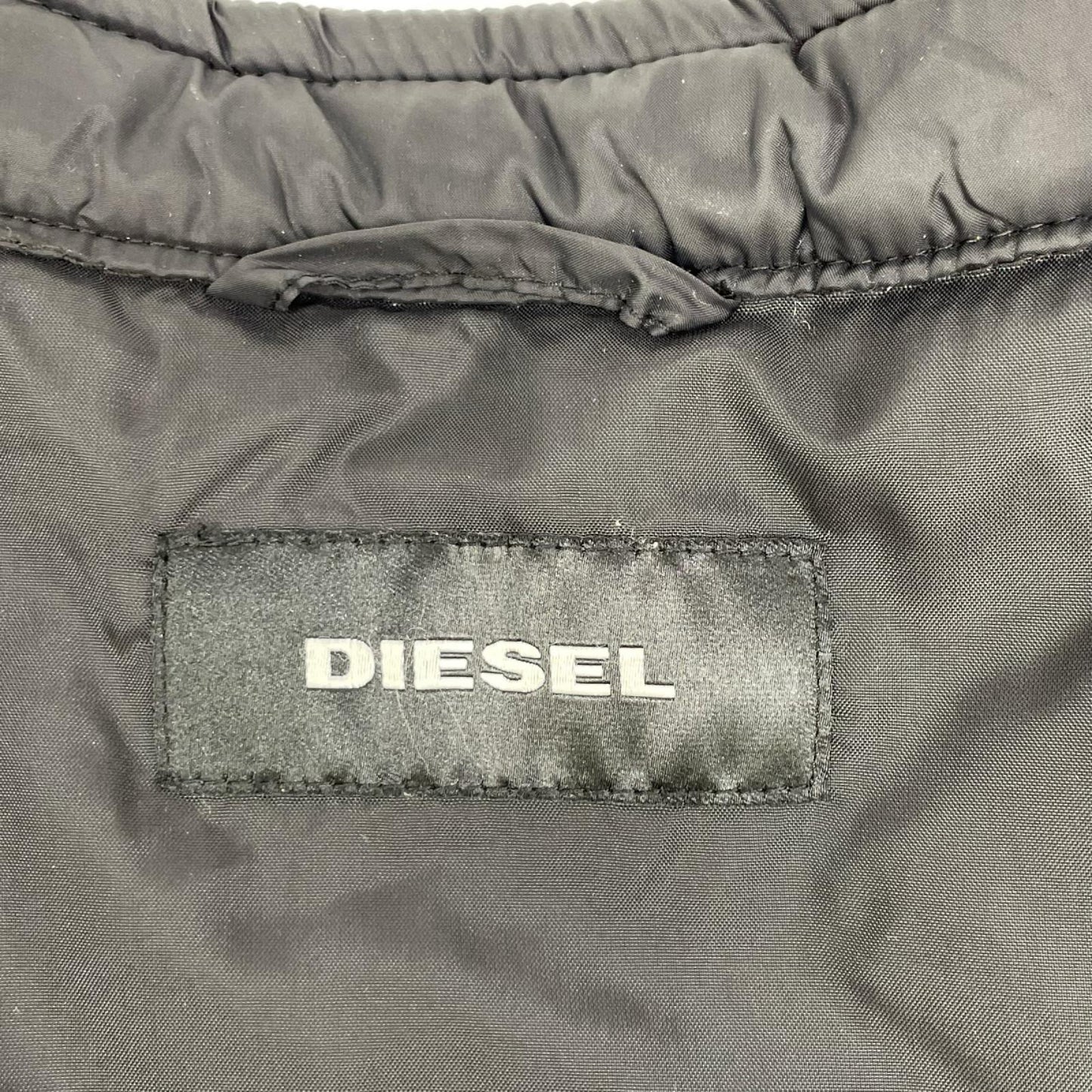 DIESEL ディーゼル ブラック ナイロン メタルジップポケット リバーシブル ライダースジャケット ジャケット