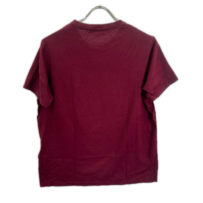 PRADA プラダ UJN006 ボルドー クルーネック半袖Tシャツ トップス