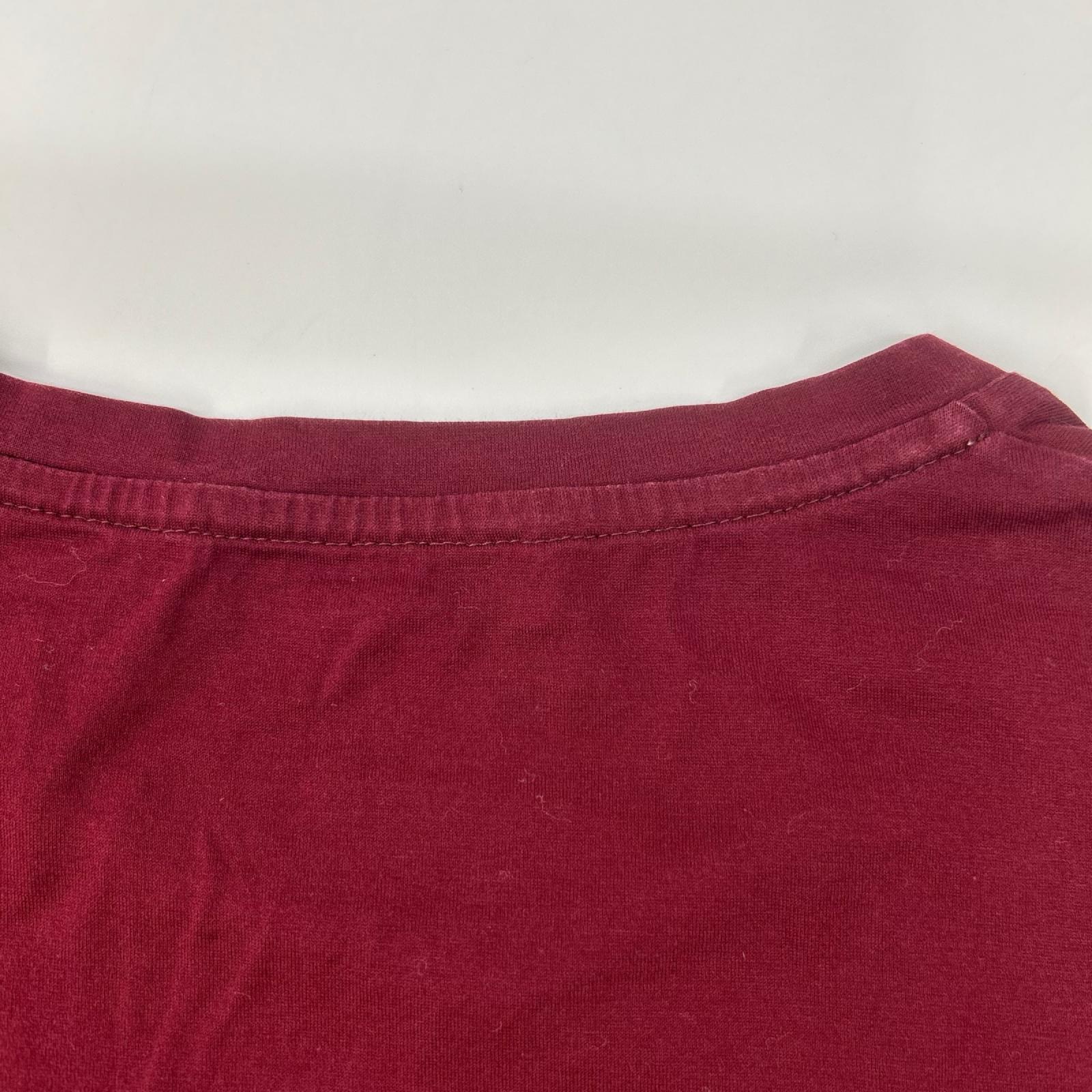 PRADA プラダ UJN006 ボルドー クルーネック半袖Tシャツ トップス