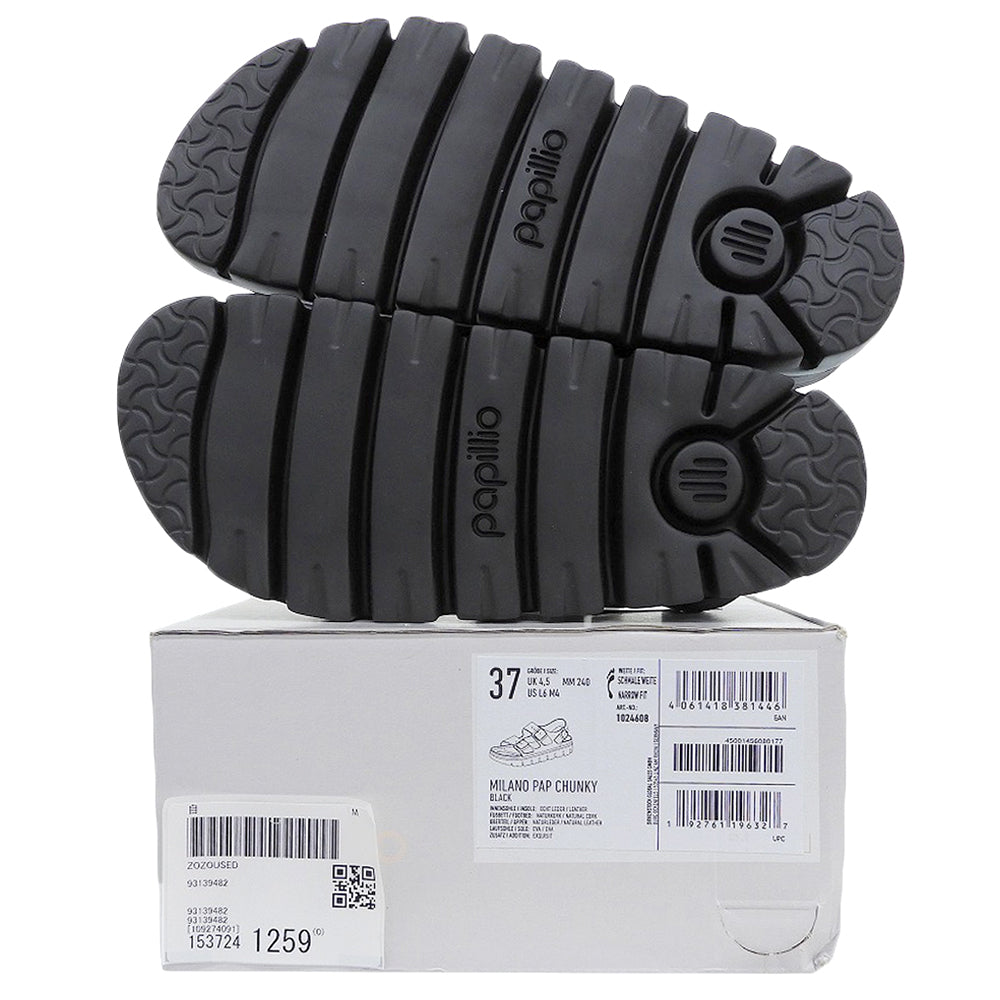 BIRKEN STOCK ビルケンシュトック 未使用 ミラノチャンキー エクスクイジット サンダル シューズ レディース ブラック 37 シューズ