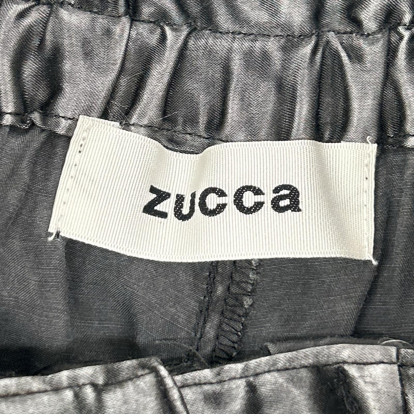 ZUCCA ズッカ ZU08-FF013 グレー サテン ワイドパンツ ボトムス