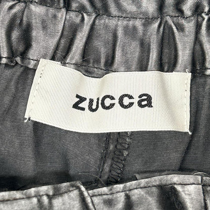 ZUCCA ズッカ ZU08-FF013 グレー サテン ワイドパンツ ボトムス