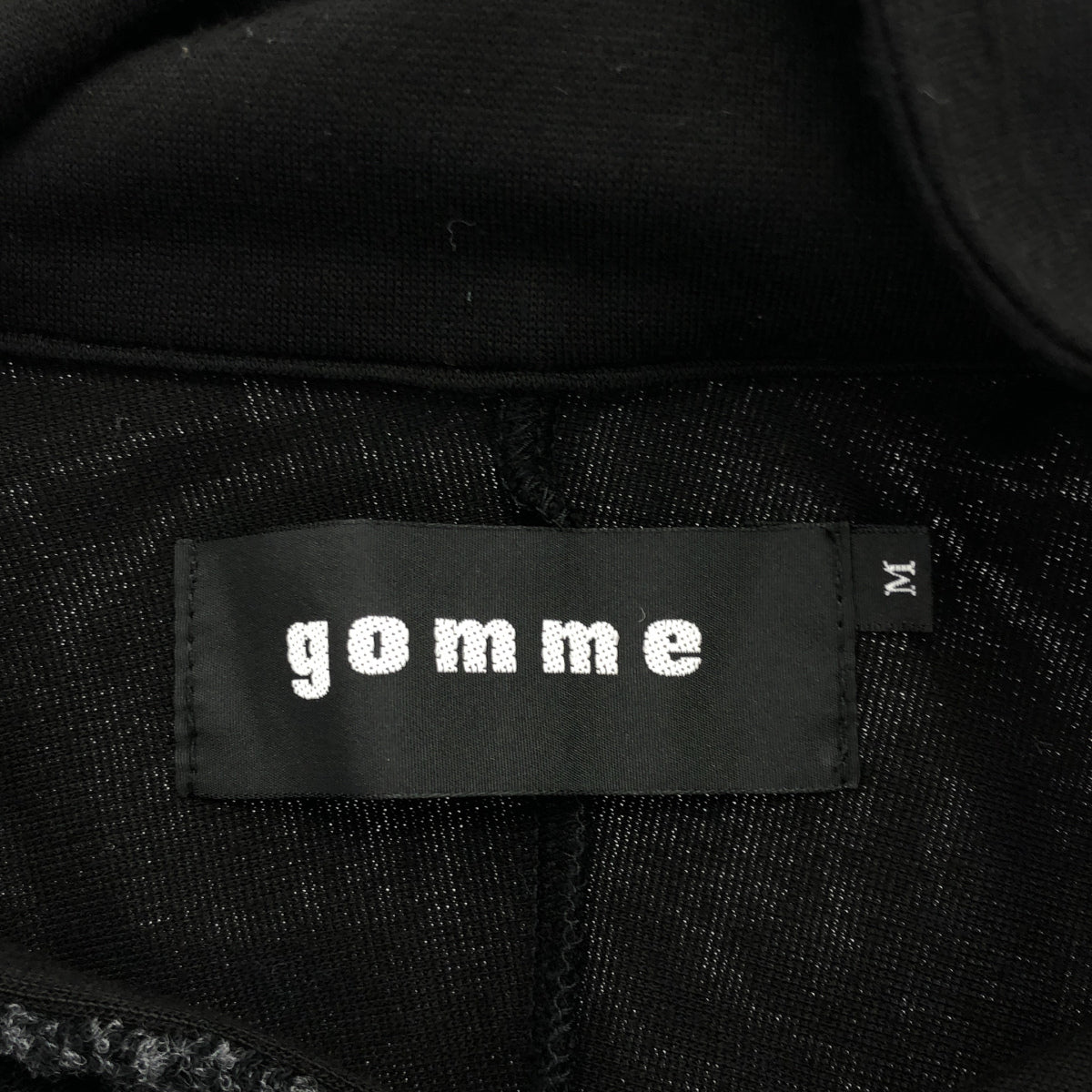 gomme ゴム ブラック ウール切り替え コート トップス
