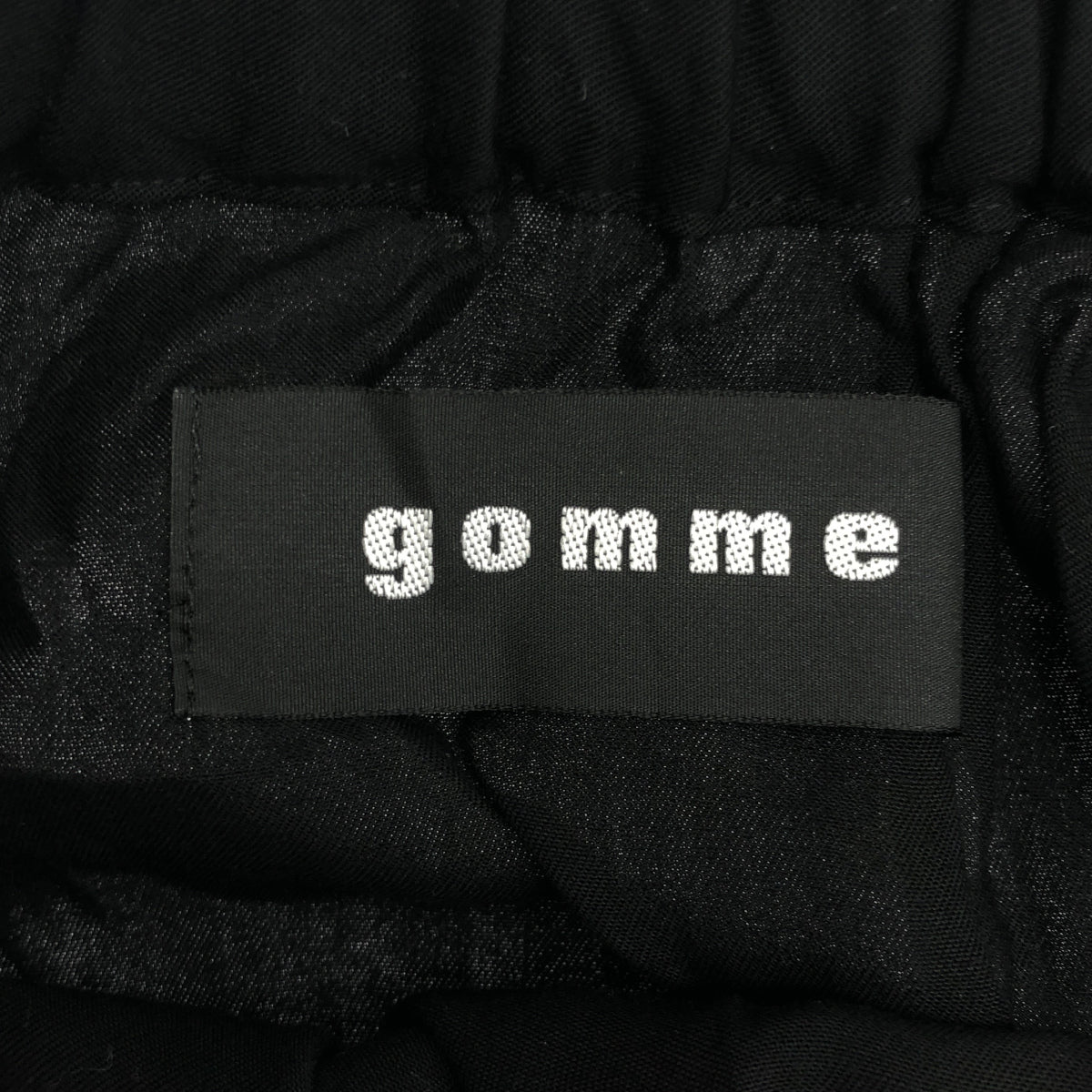 gomme ゴム ブラック コットン フリル スカート ボトムス