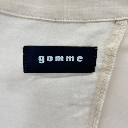 gomme ゴム ベージュ ウェーブブラウス トップス