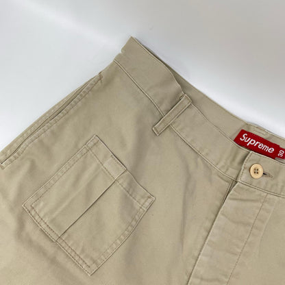 Supreme シュプリーム ベージュ ボタンフライ ハーフパンツ ボトムス