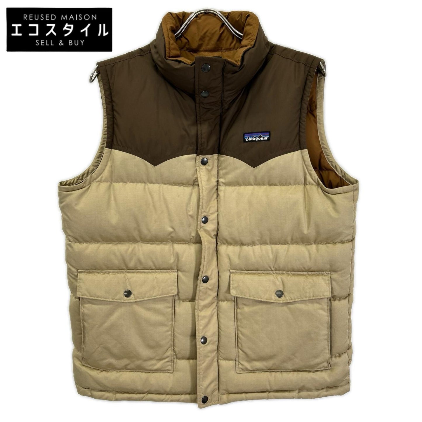 Patagonia パタゴニア 27571 ブラウン×ベージュ スリングショット ダウンベスト ベスト