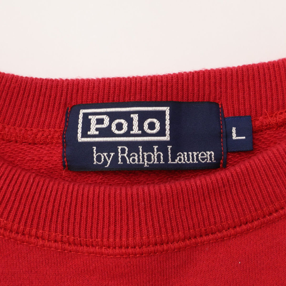 POLObyRalphLauren ポロラルフローレン レッド クルーネック ポニー刺繍 長袖トレーナー トップス