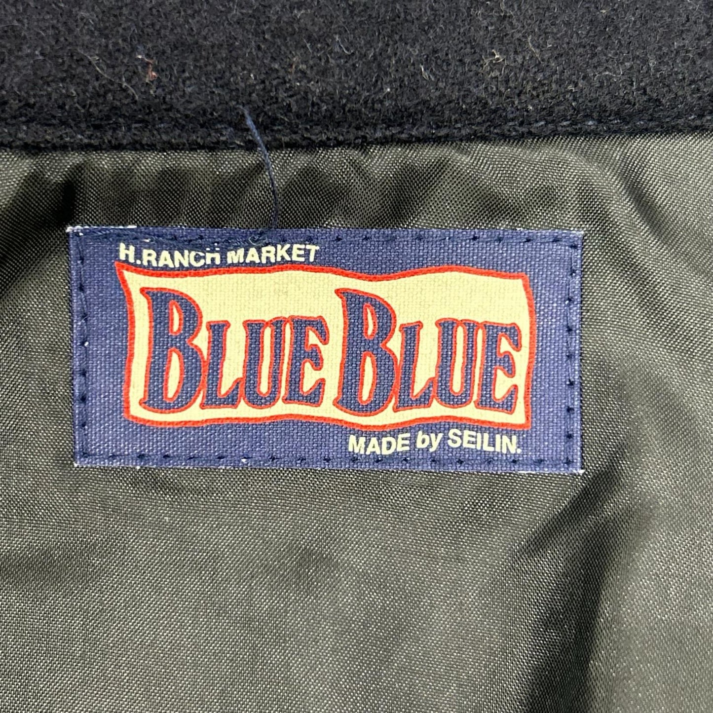 BLUEBLUE ブルーブルー ネイビー ウール ポケット シャツ トップス
