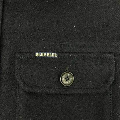 BLUEBLUE ブルーブルー ネイビー ウール ポケット シャツ トップス