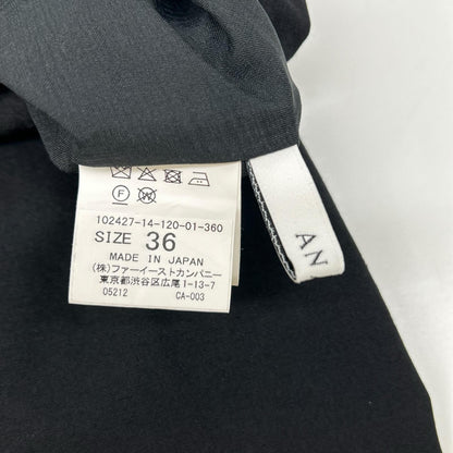 ANAYI アナイ ブラック×ホワイト シアーストライプ 切り替え フレアワンピース ワンピース