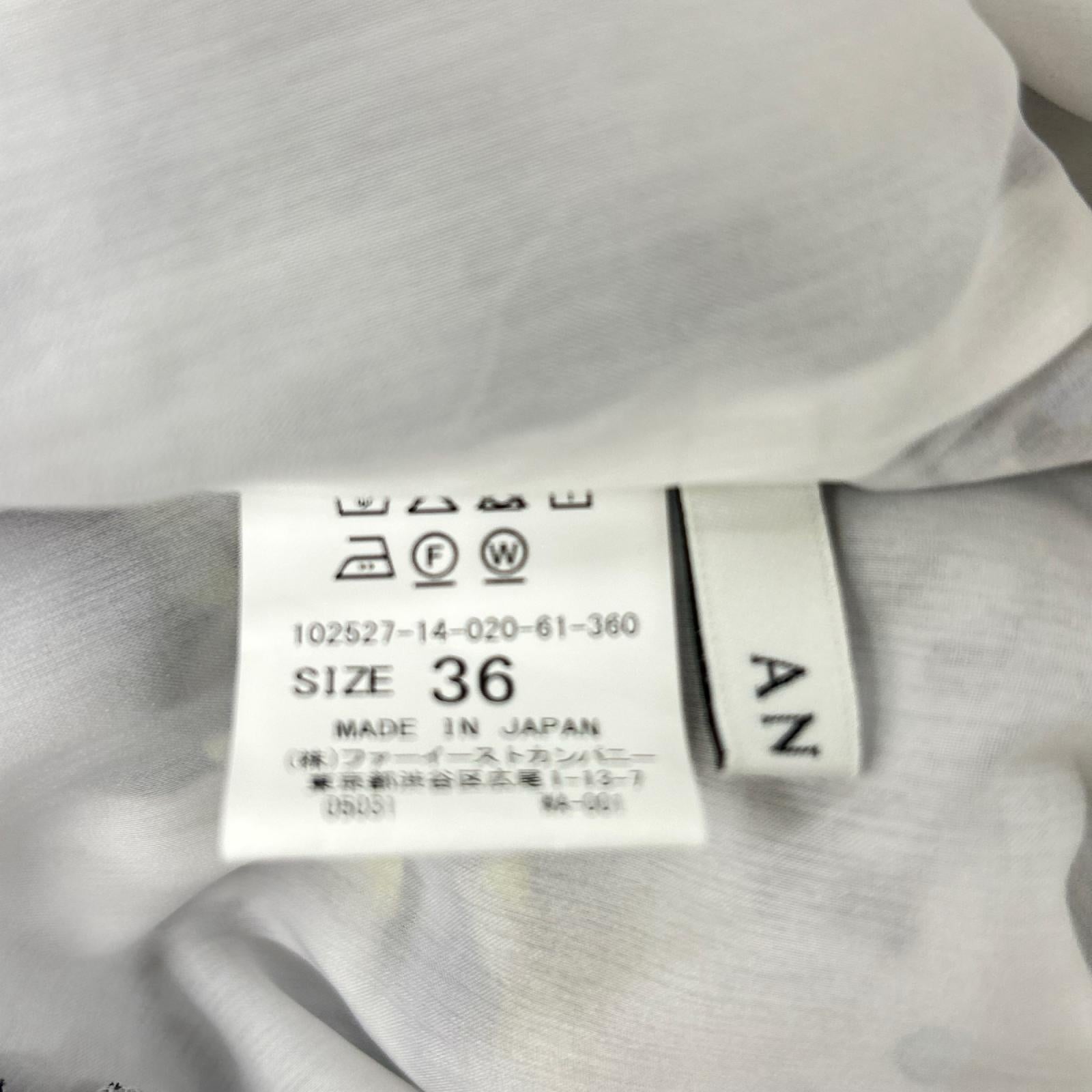 ANAYI アナイ 25年製 ホワイト BOUQUETプリント ランダムタックワンピース ワンピース
