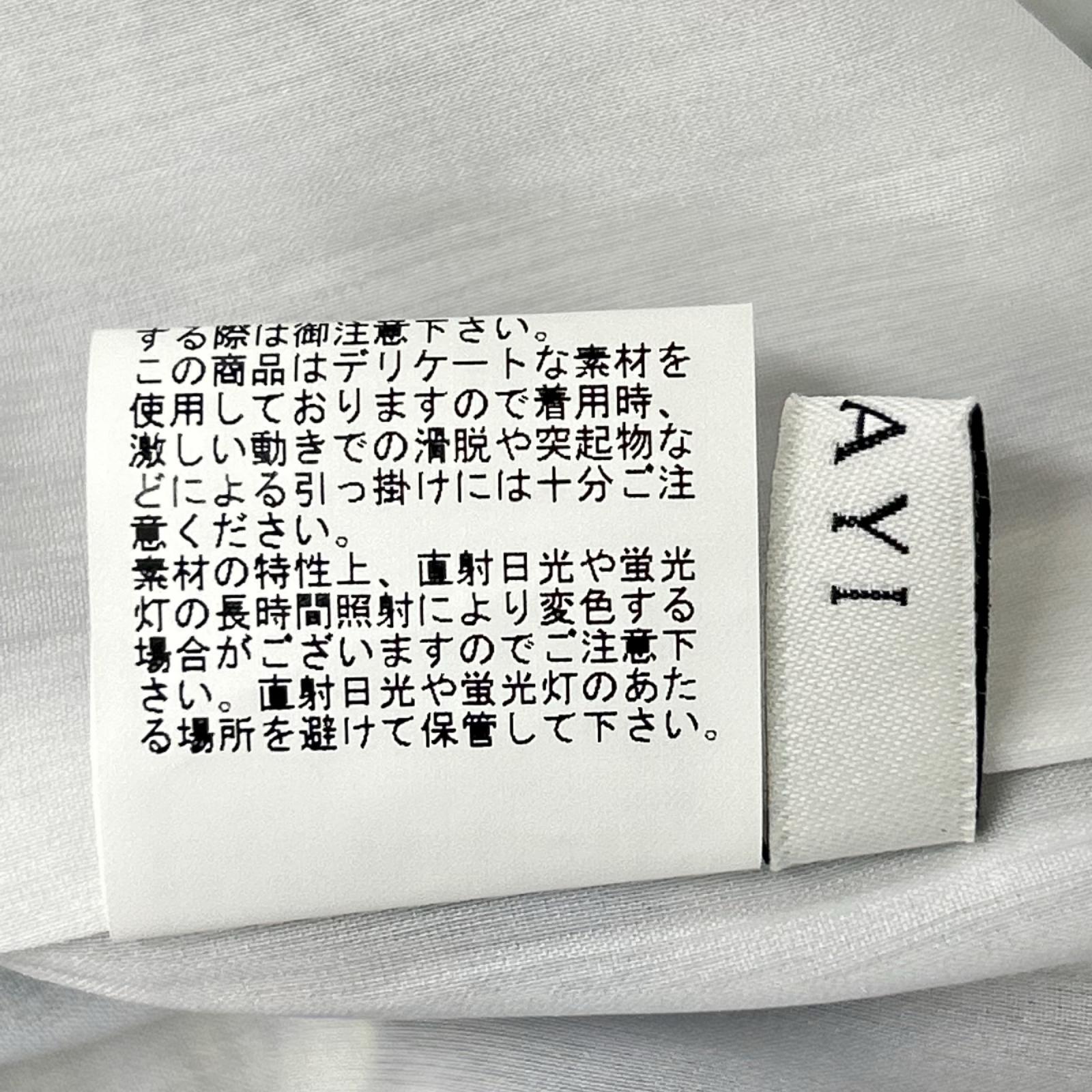 ANAYI アナイ 25年製 ホワイト BOUQUETプリント ランダムタックワンピース ワンピース