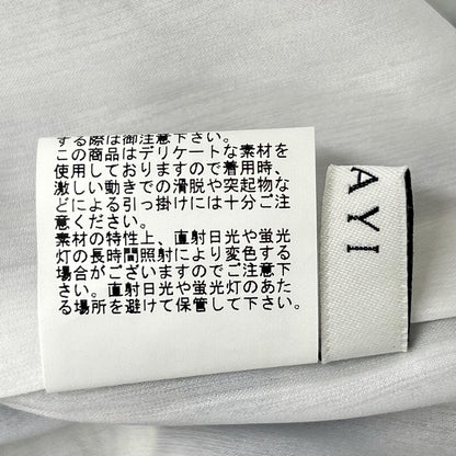 ANAYI アナイ 25年製 ホワイト BOUQUETプリント ランダムタックワンピース ワンピース