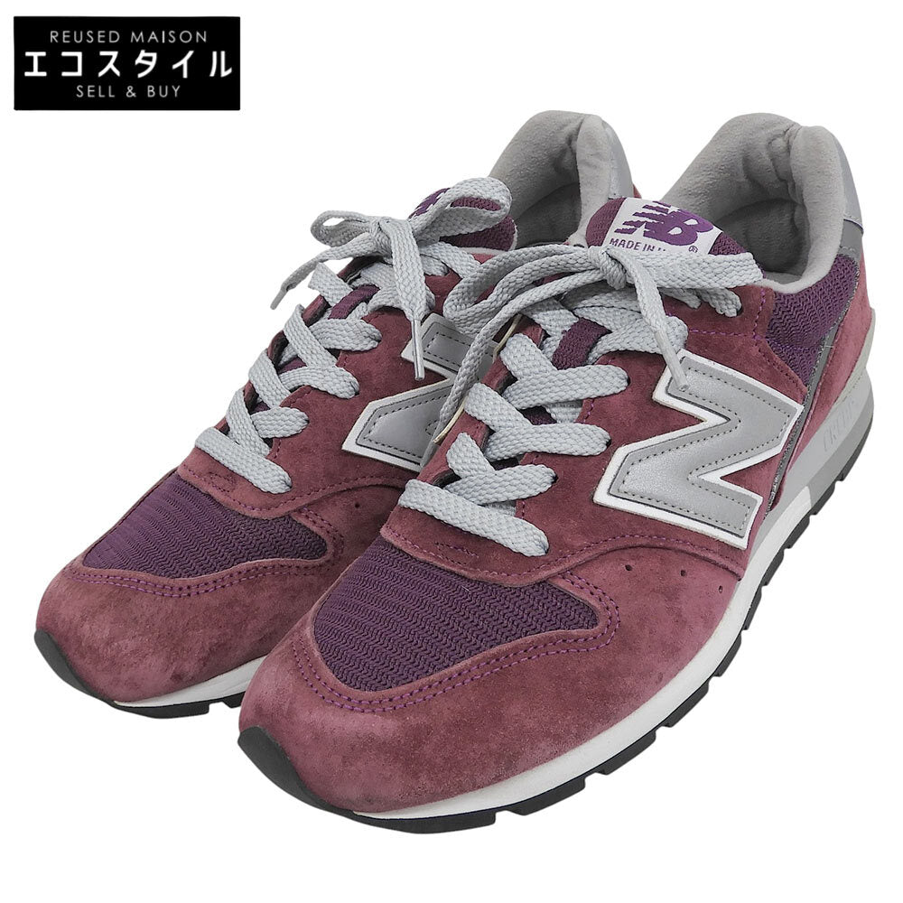 NEW BALANCE ニューバランス スエード ローカットスニーカー シューズ メンズ パープル 25.5cm M996CRB シューズ