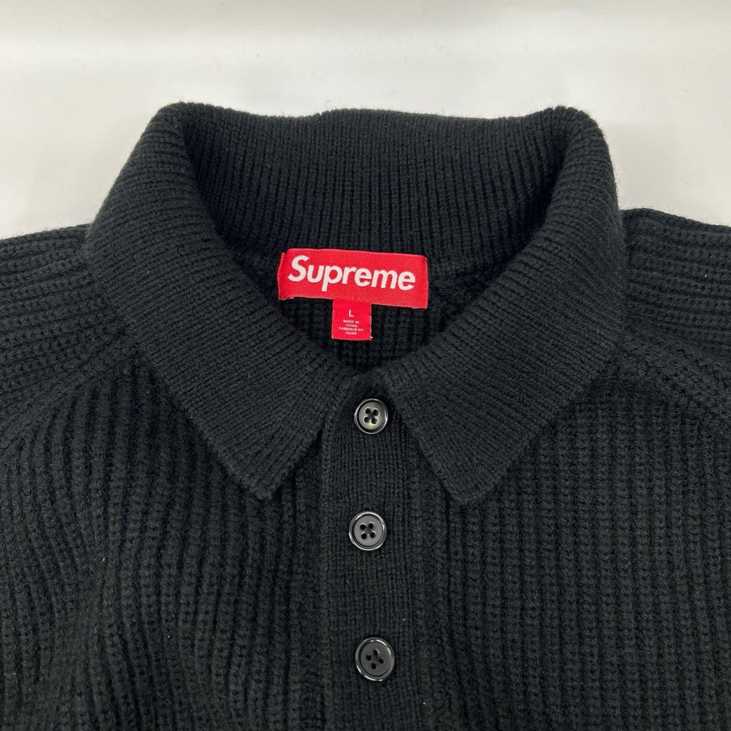 Supreme シュプリーム 25FW ブラック Small Box Polo Sweater トップス
