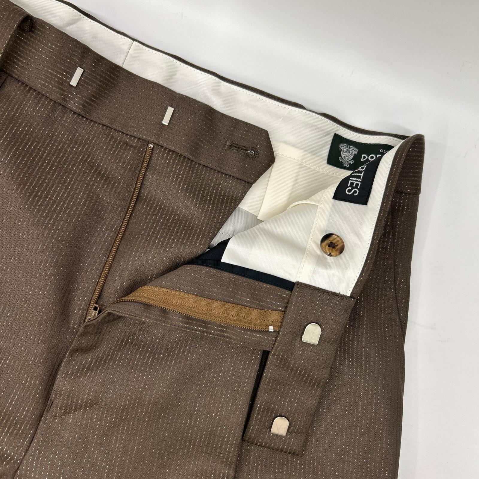 WACKO MARIA ワコマリア 22FW-WMP-TR25 ブラウン GLITTER PLEATED TROUSERS TYPE1 ボトムス