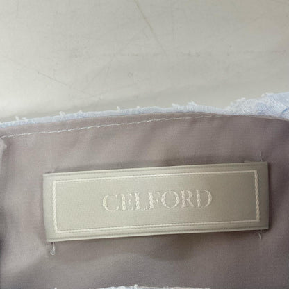 CELFORD セルフォード ブルー ドビー シフォン ワンピース ワンピース