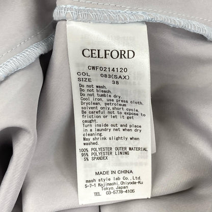 CELFORD セルフォード ブルー ドビー シフォン ワンピース ワンピース
