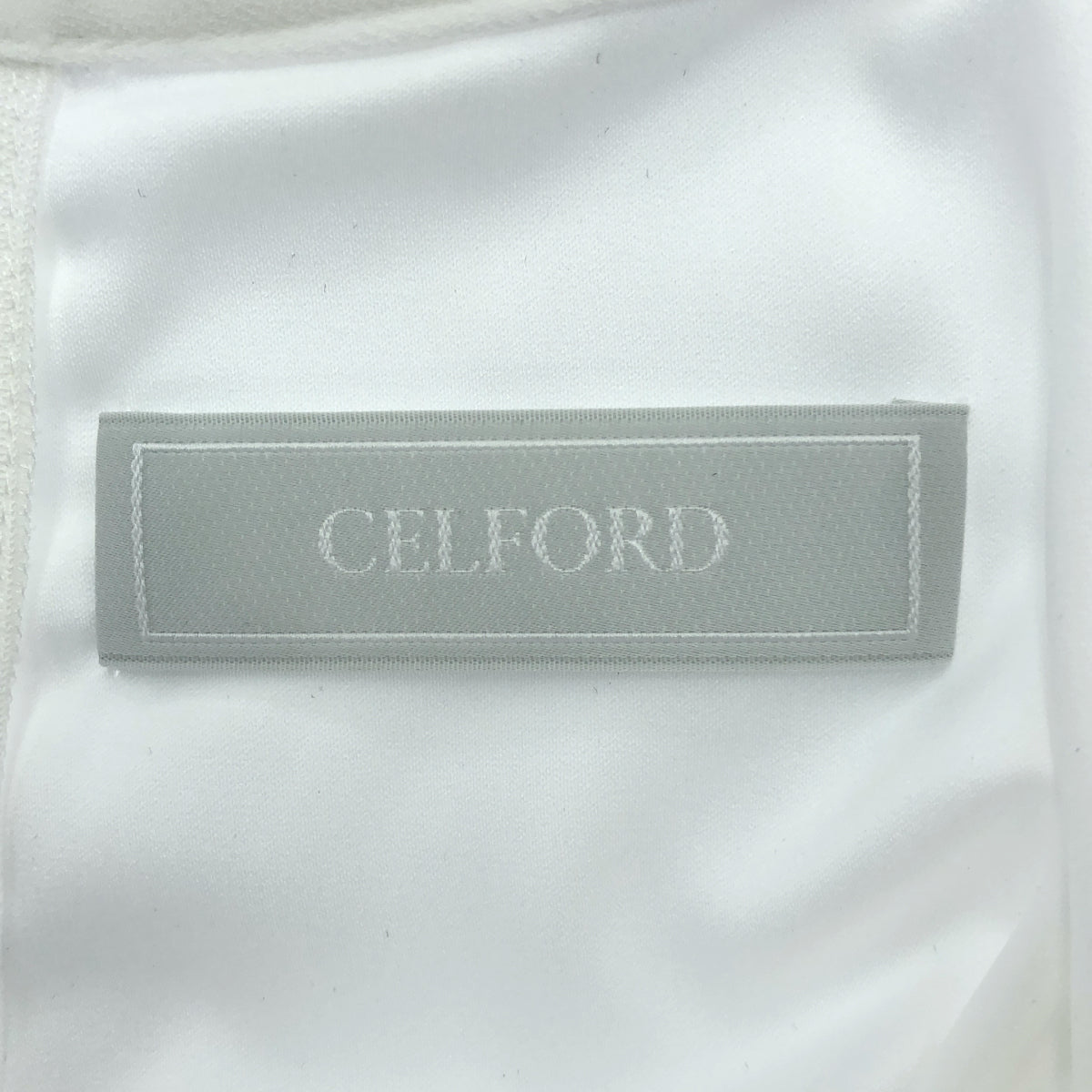 CELFORD セルフォード 24SS ホワイト シフォン×レースプリーツワンピース トップス