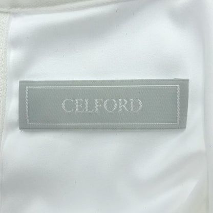CELFORD セルフォード 24SS ホワイト シフォン×レースプリーツワンピース トップス