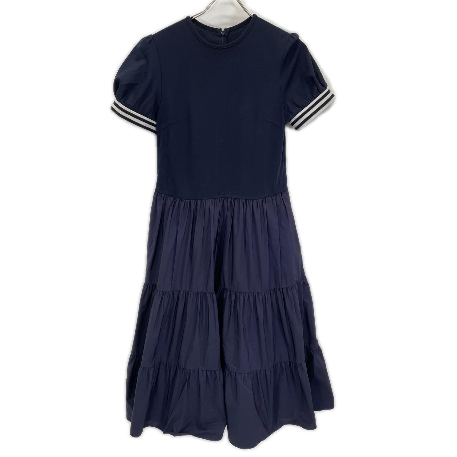 BORDERS at BALCONY ボーダーズアットバルコニー BD23111-2K-06 ネイビー ボーダー ティアードワンピ―ス ワンピース