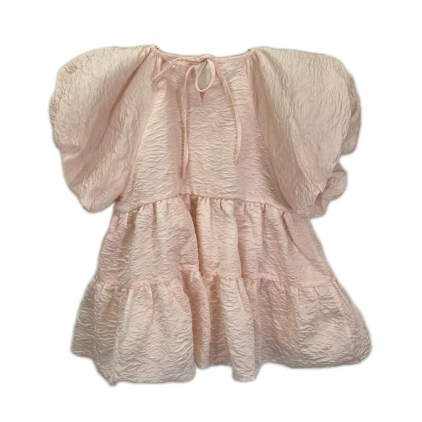 FITMORE フィットモア ピンク ジャガード ティアード トップス トップス