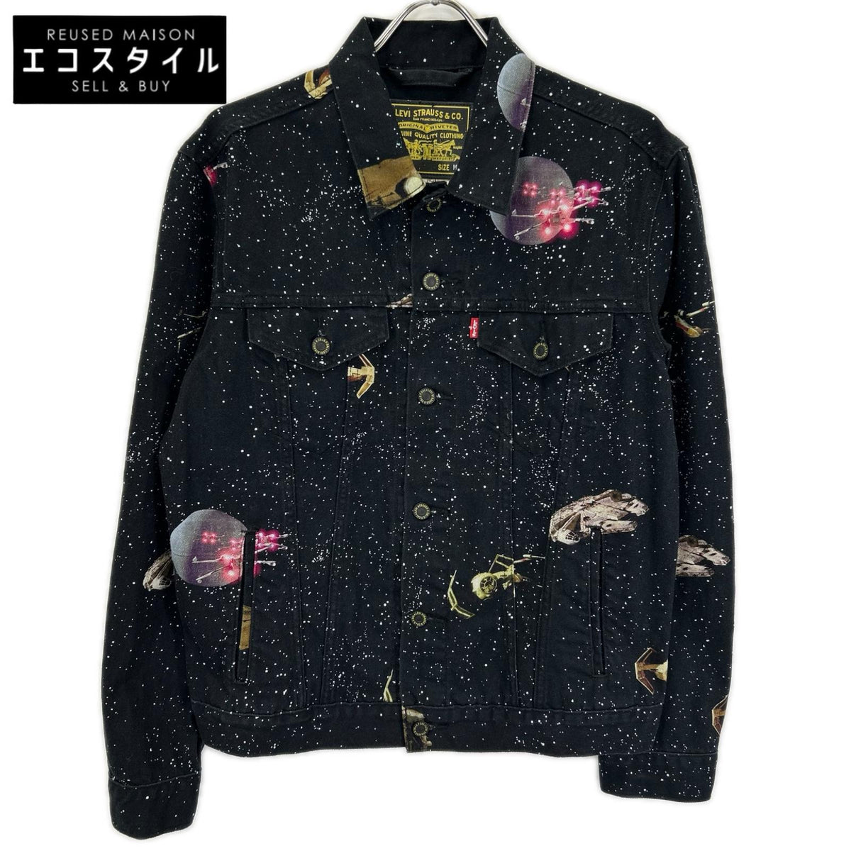 LEVI'S リーバイス ×STARWARS PC9-72334-0448 ブラック プリント デニムジャケット ジャケット