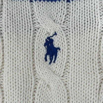 POLObyRalphLauren ポロラルフローレン ホワイト×ブルー ボーダー ポニー刺繍 半袖ニット トップス