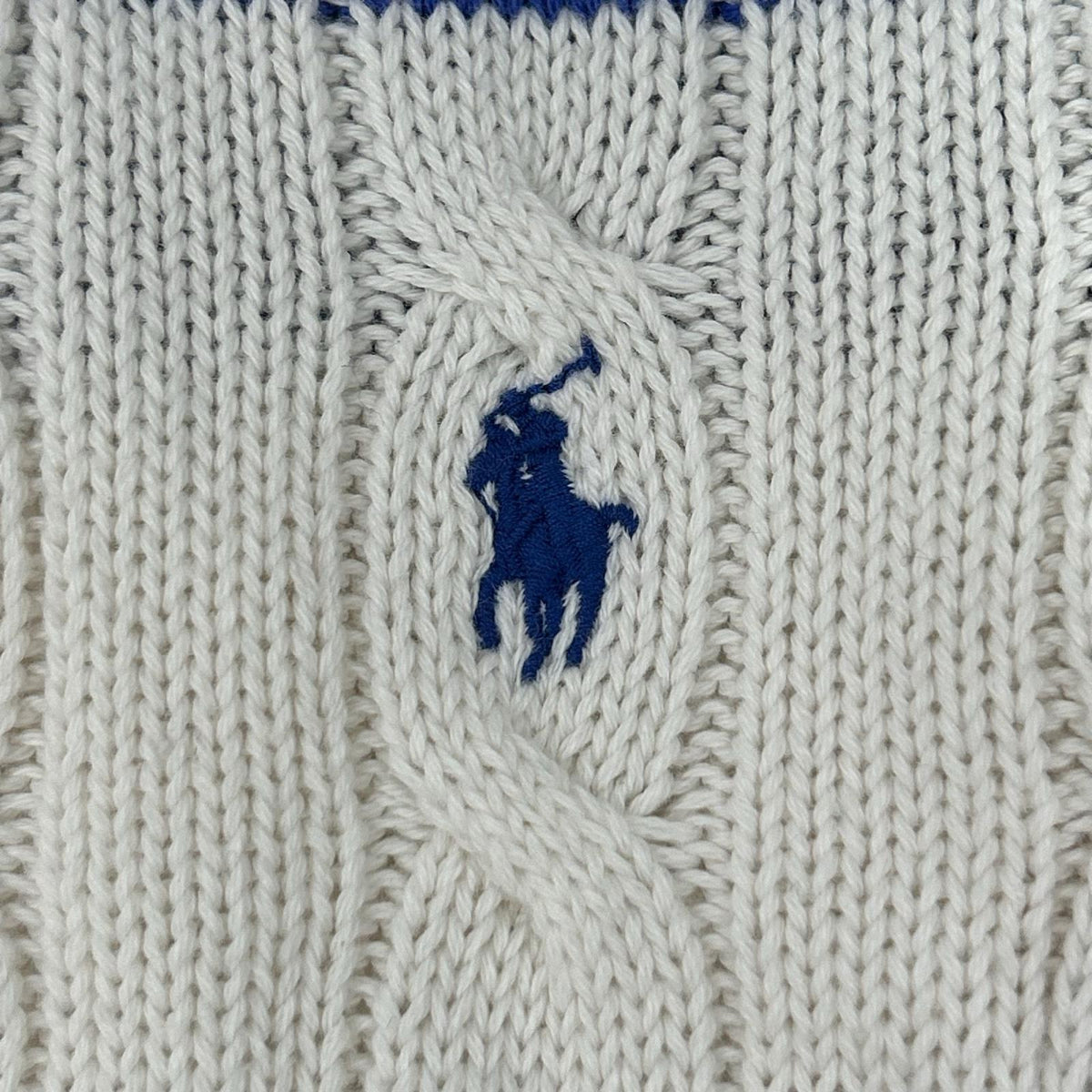 POLObyRalphLauren ポロラルフローレン ホワイト×ブルー ボーダー ポニー刺繍 半袖ニット トップス