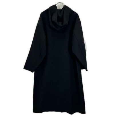 HYKE ハイク 232-17397 ブラック ウール MELTON HOODED WORK COAT コート