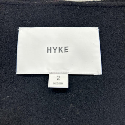 HYKE ハイク 232-17397 ブラック ウール MELTON HOODED WORK COAT コート