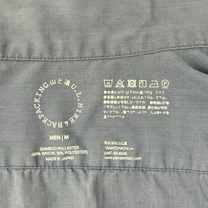 yamatomiti 山と道 ブルー バンブーショートスリーブシャツ トップス