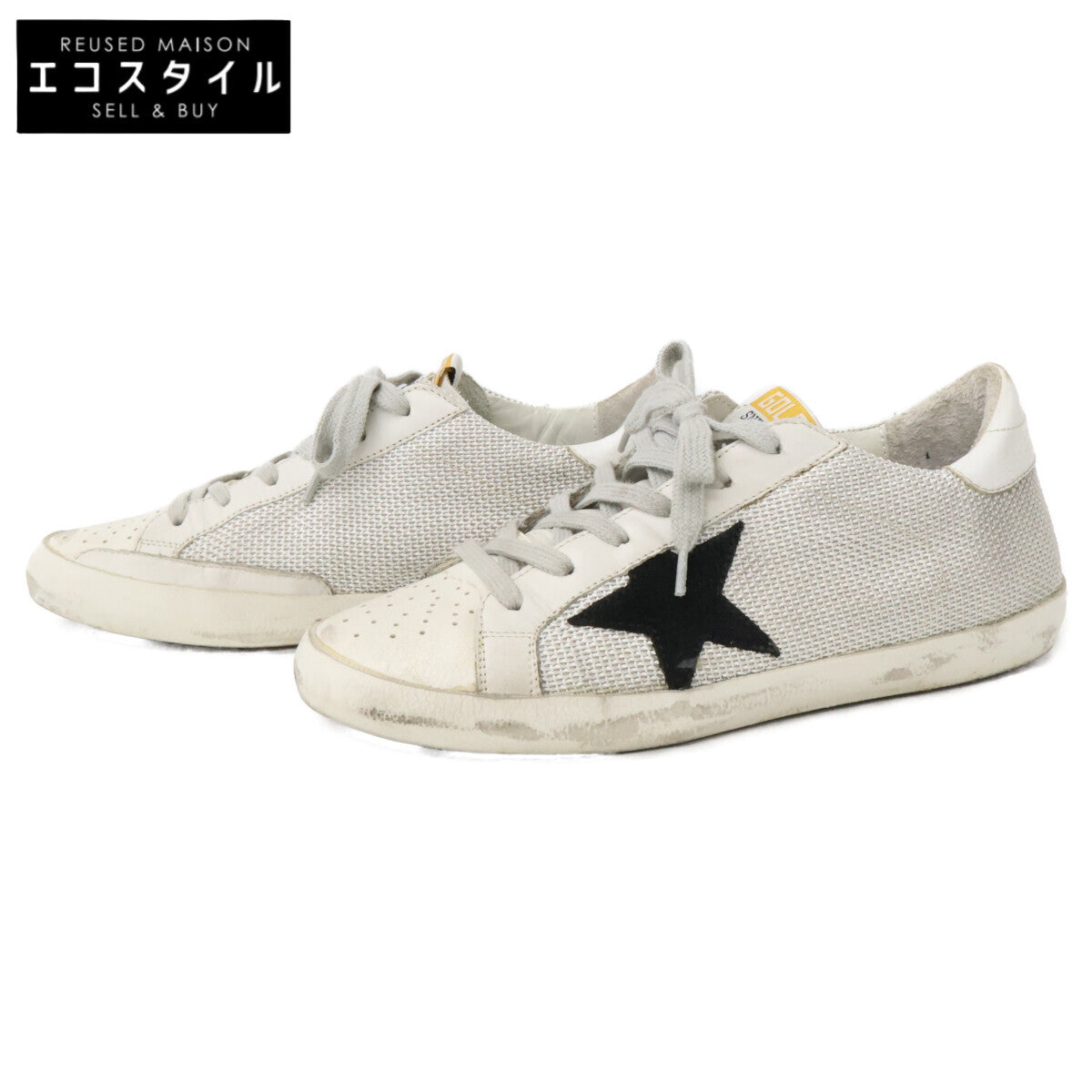 GOLDEN GOOSE ゴールデングース GWF00101.F000313.10271 Super-star レザー/メッシュ スニーカー シューズ