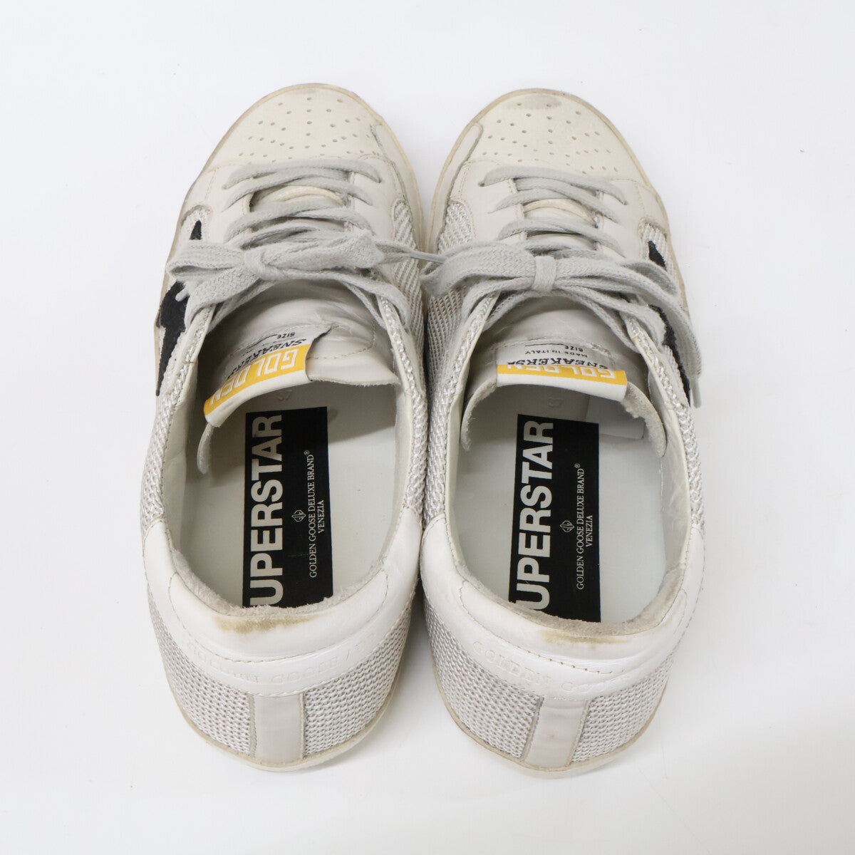 GOLDEN GOOSE ゴールデングース GWF00101.F000313.10271 Super-star レザー/メッシュ スニーカー シューズ