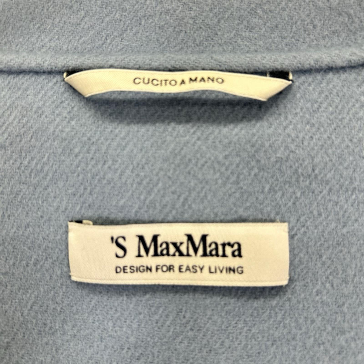 S MaxMara エスマックスマーラ Blue ARONA wool double-faced long coat coat