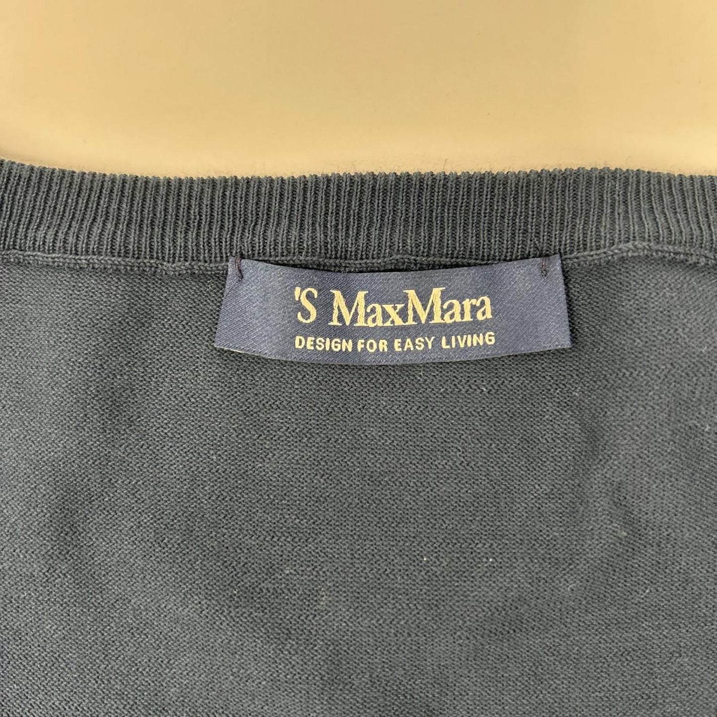 S MaxMara エスマックスマーラ ネイビー クロップド 7分丈 カーディガン トップス